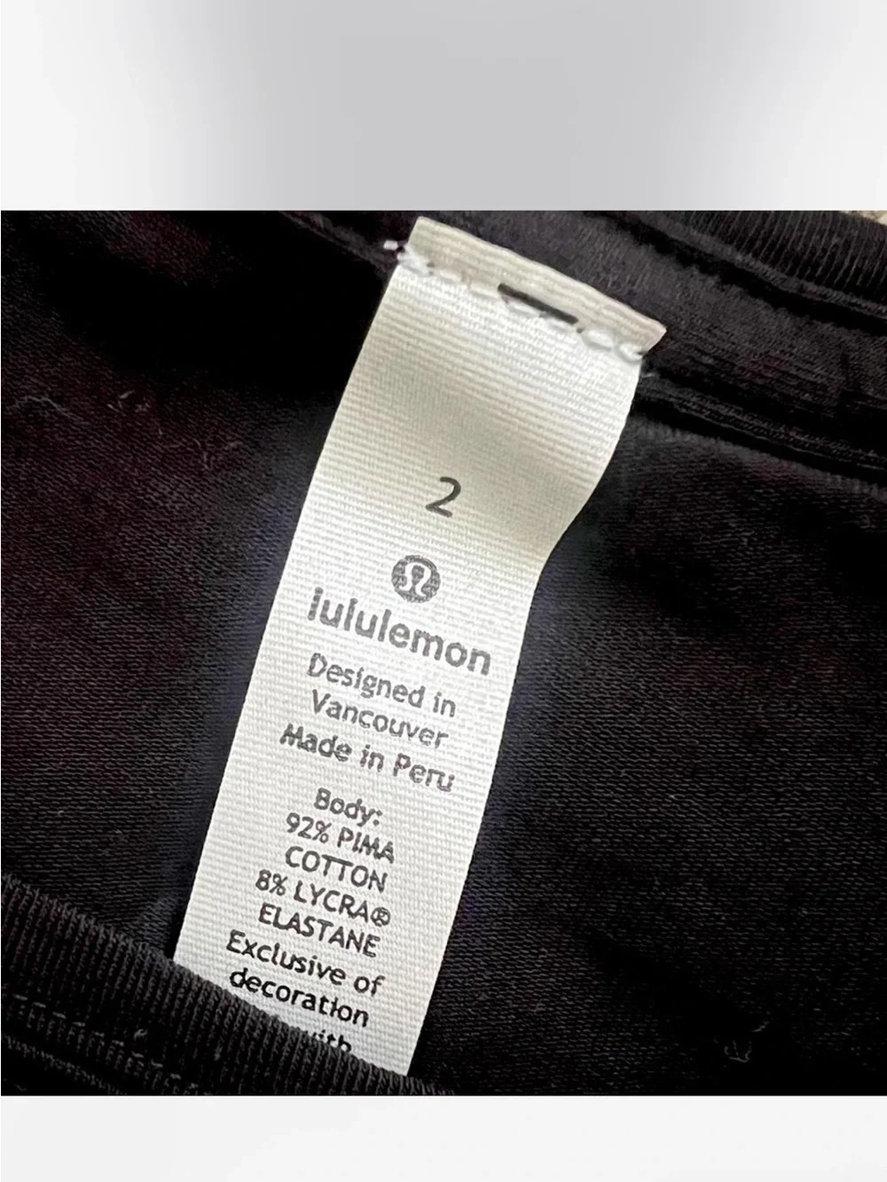 lululemon athletica Black Short Sleeve Scoop Neck Tee